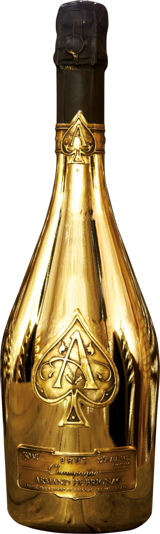 Ace of Spades Brut Gold Velvet Bag